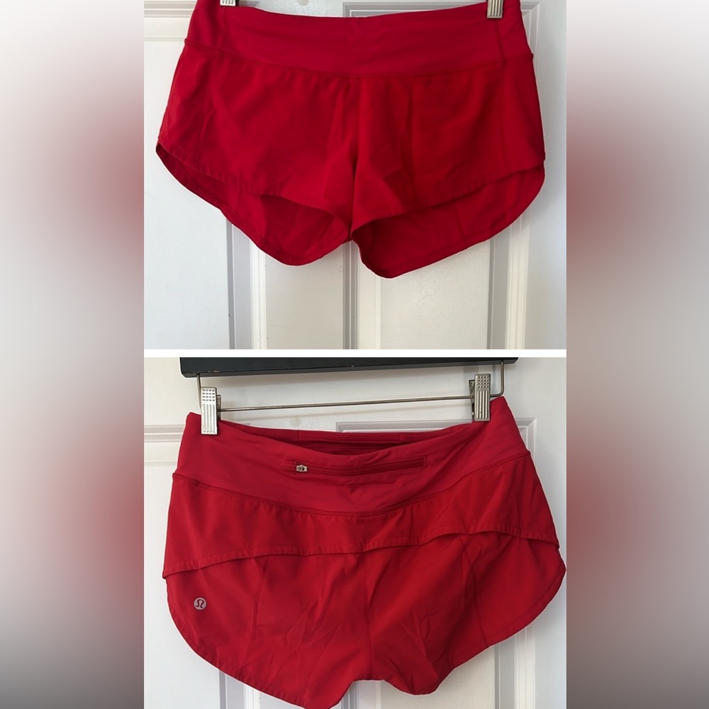 Lululemon shorts red! Like new